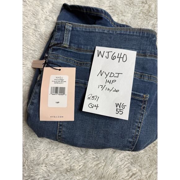 New NYDJ Jeans Women's 14 P High Rise Major Wide Leg Capri Serendipit - Picture 3 of 7